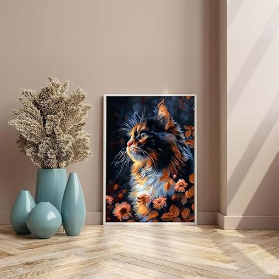 DIY 数字油絵 大人 フレーム付き 動物 子供用 ナンバーペイント